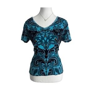 Forbidden Size Large 100% Cotton Sequin Vintage Baby Tee